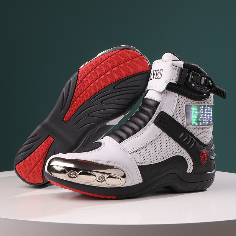 JG.WOLVES Leather Biker Shoes  - Motorcycle Gear Boots review and price