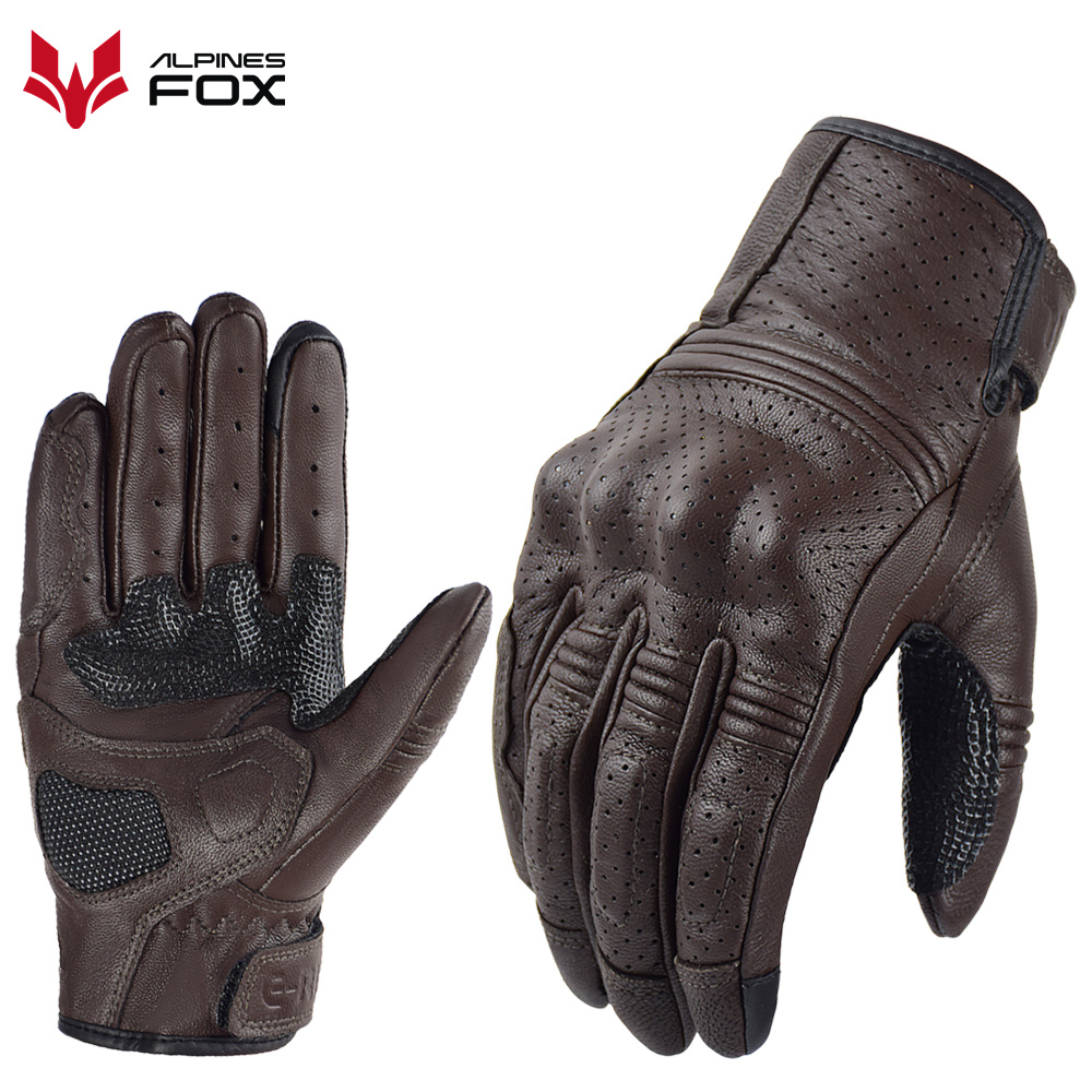 Retro Motorcycle Leather Glove - Motorcycle Gear Fox review and price