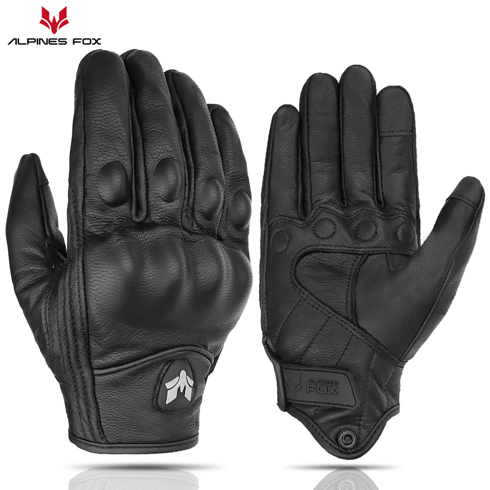 Retro Motorcycle Leather Glove - Motorcycle Gear Fox review and price