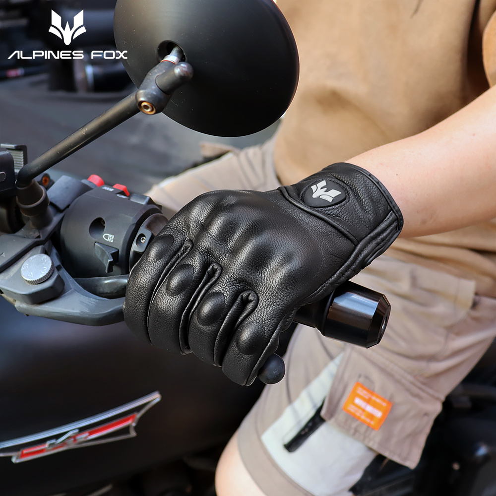 Retro Motorcycle Leather Glove - Motorcycle Gear Fox review and price