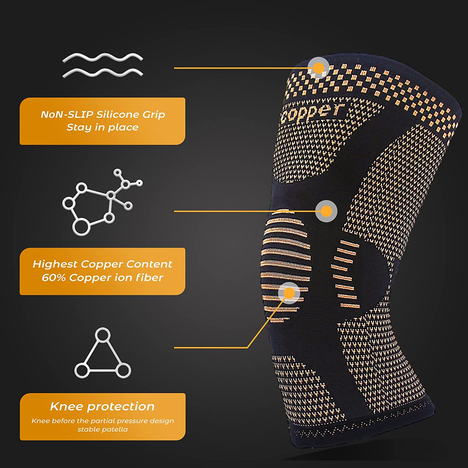 Copper Knee Braces Knee Compre - Knee Guard Hard review and price