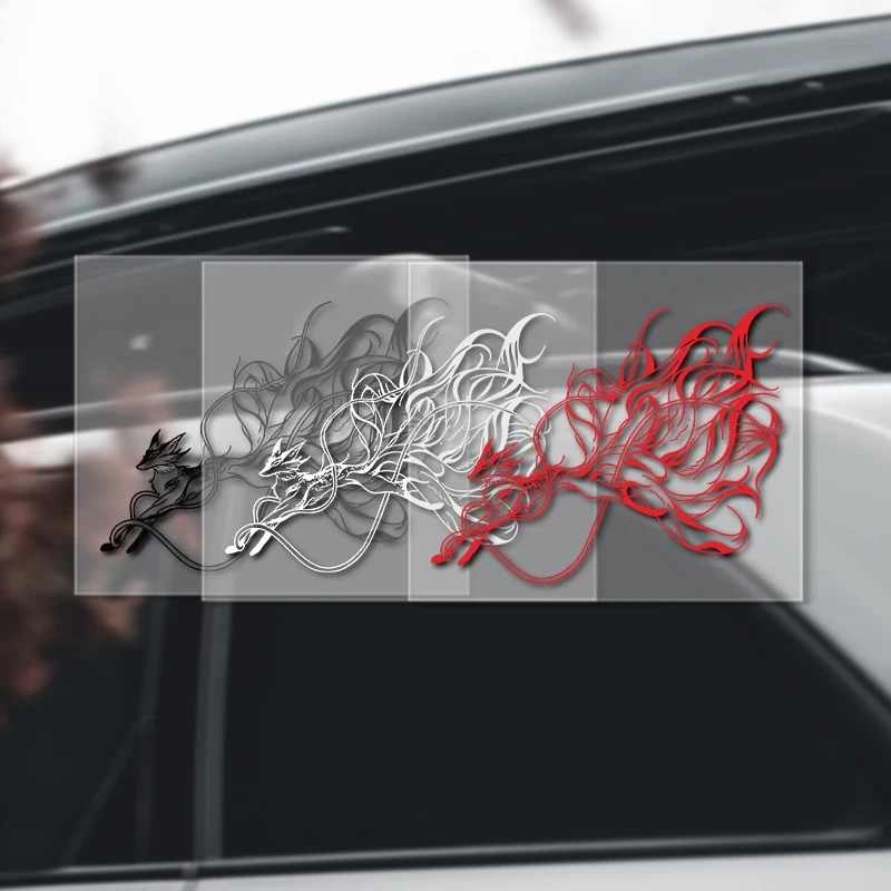 Nine Tailed Fox Car Sticker Sc - Motorcycle Gear Fox review and price